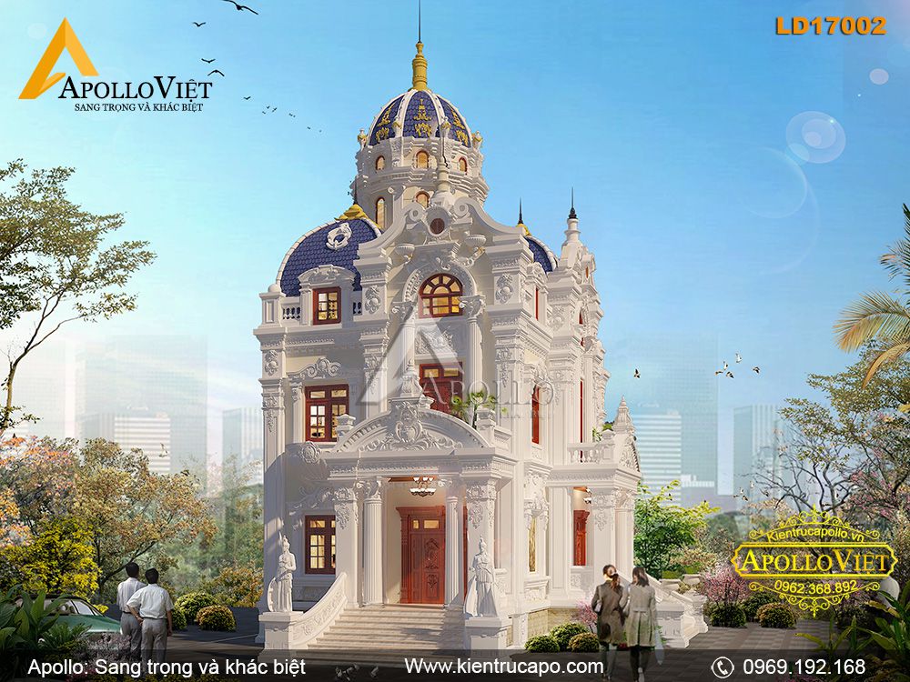 Mẫu dinh thự bề thế thu hút người nhìn (LD17002)